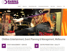 Tablet Screenshot of eventcentral.com.au